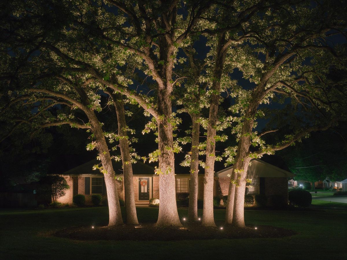 landscape lighting project in Nolensville, TN